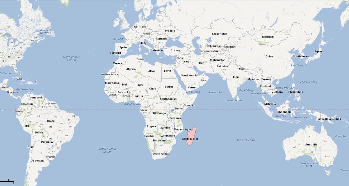 món mapa de Madagascar