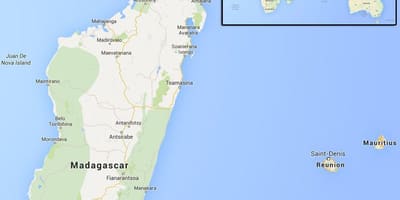Mapa de les illes prop de Madagascar