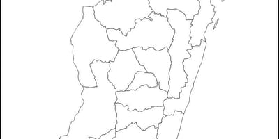 Madagascar mapa de contorn
