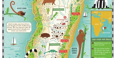 Mapa de Madagascar mapa per a nens