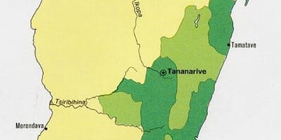 Madagascar densitat de població mapa