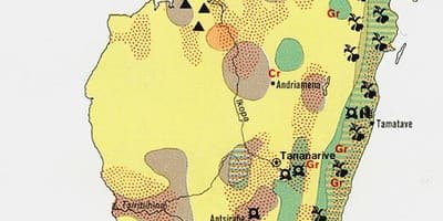 Mapa de Madagascar recursos naturals