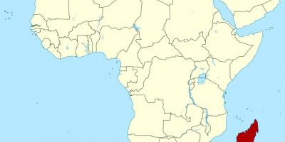 Madagascar a l'àfrica mapa
