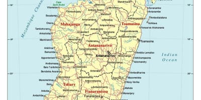 Mapa detallat de Madagascar