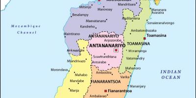 Mapa de política mapa de Madagascar